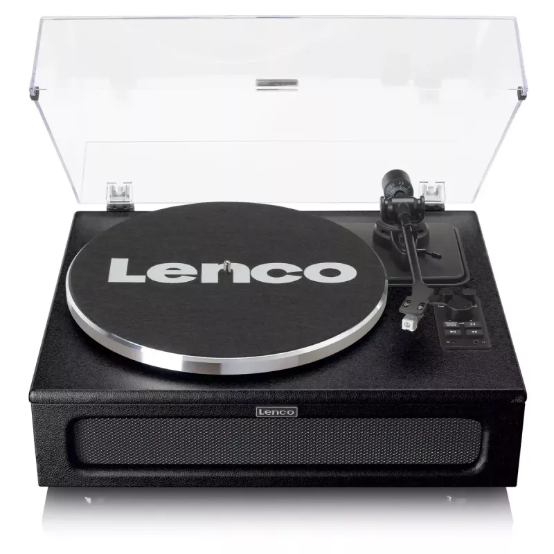Pavarų diržu varomas vinilinis grotuvas Lenco LS-430BK juodas 40W Bluetooth
