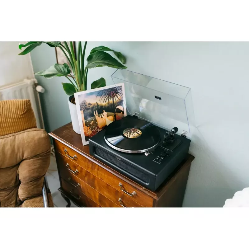 Pavarų diržu varomas vinilinis grotuvas Lenco LS-430BK juodas 40W Bluetooth