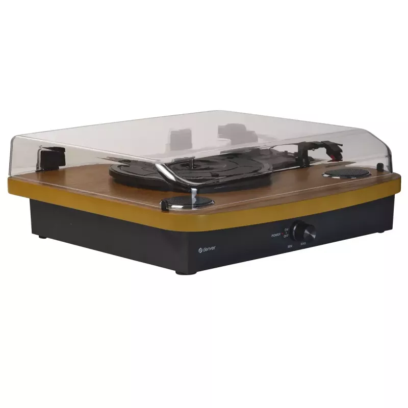 Denver VPL-230LW juodas medinis pusiau automatinis grotuvas 2W RMS