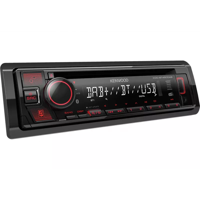 Kenwood KDC-BT450DAB automobilinis medijos imtuvas Juodas 50 W Bluetooth