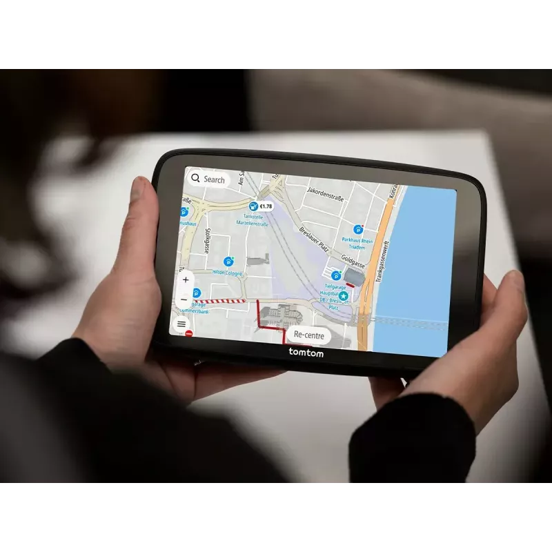 Nešiojamas GPS navigatorius TOMTOM GO su 7 colių jutikliniu ekranu, 32 GB, Europos žemėlapiais, juodas