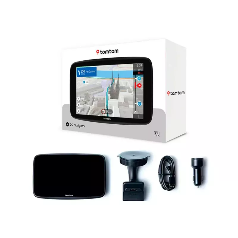 Nešiojamas GPS navigatorius TOMTOM GO su 7 colių jutikliniu ekranu, 32 GB, Europos žemėlapiais, juodas