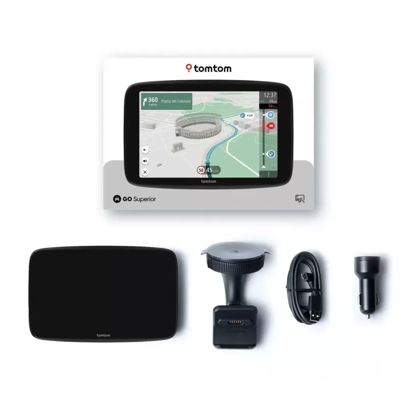 TomTom GO Superior 6 colių GPS navigacija su 6 colių HD ekranu ir 32 GB atmintimi