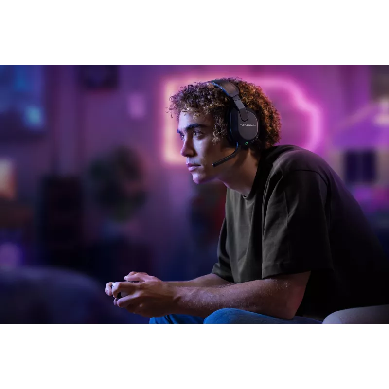 Turtle Beach Stealth 600 Juoda belaidė žaidimų ausinė PlayStation, iki 80 val. baterija, 50 mm garsiakalbiai, Bluetooth, skirta PS5, PS4, PC ir mobiliems įrenginiams