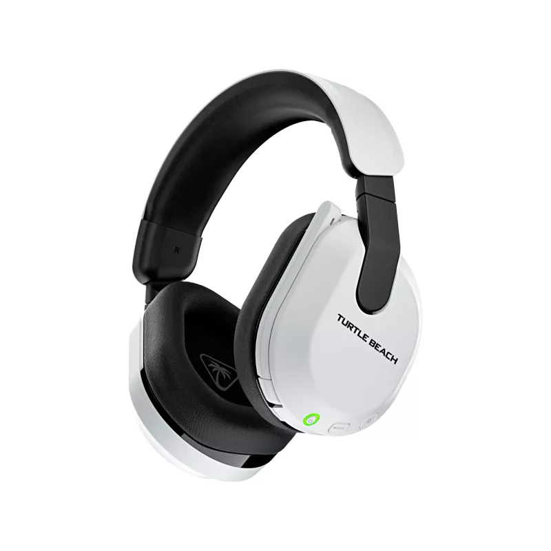 Turtle Beach Stealth 600 Gen 3 Baltas belaidis žaidimų ausinių komplektas PlayStation, PS5, PS4, PC ir mobiliems įrenginiams, 80 val. baterija, 50 mm garsiakalbiai, Bluetooth