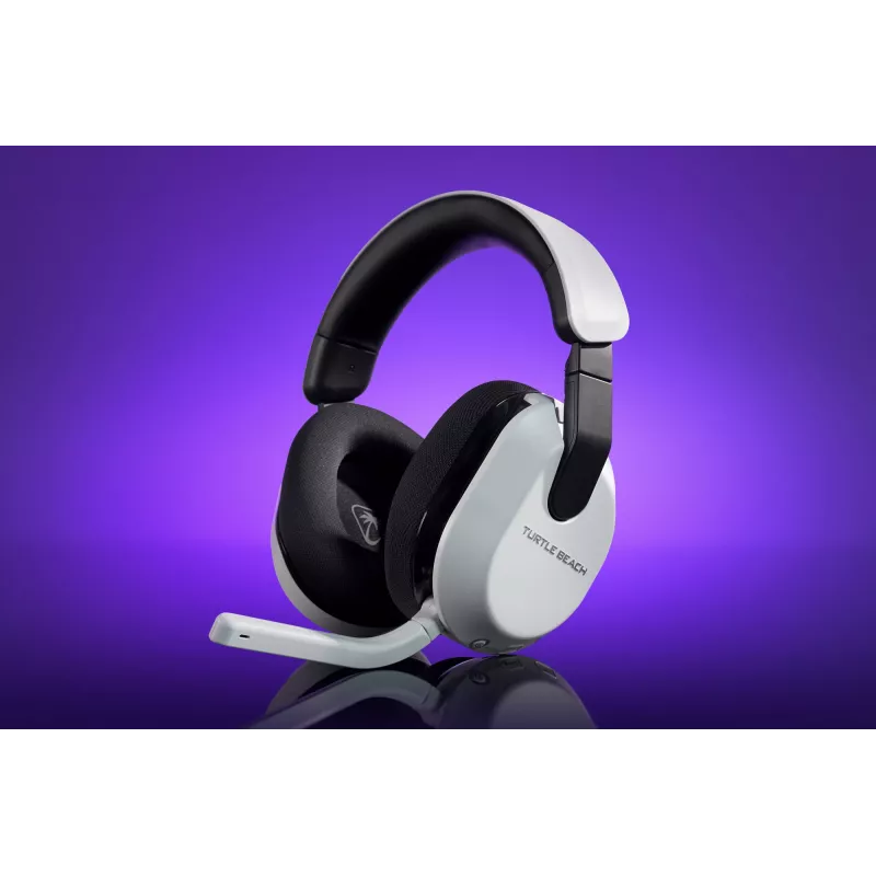 Turtle Beach Stealth 600 Gen 3 Baltas belaidis žaidimų ausinių komplektas PlayStation, PS5, PS4, PC ir mobiliems įrenginiams, 80 val. baterija, 50 mm garsiakalbiai, Bluetooth