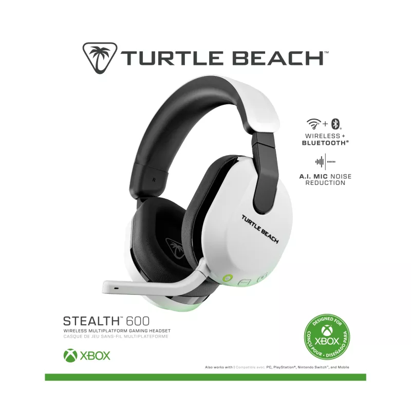 Belaidės ausinės žaidimams Turtle Beach Stealth 600 Gen 3 (baltos)