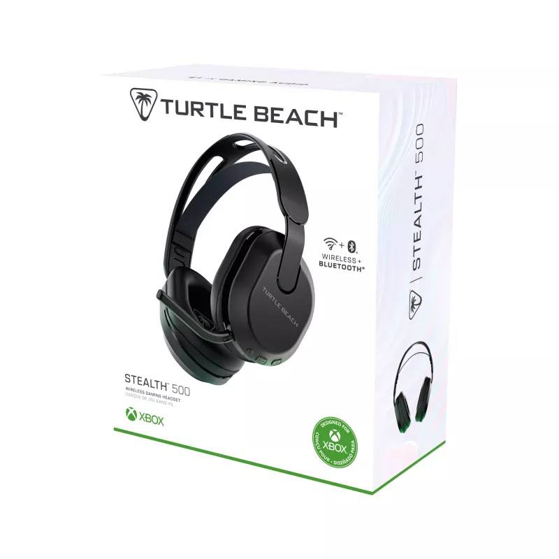 Turtle Beach Stealth 500 Black Xbox belaidė žaidimų ausinė iki 40 val. baterijos, skirta Xbox Series X/S, Xbox One, Bluetooth, PC ir mobiliems įrenginiams
