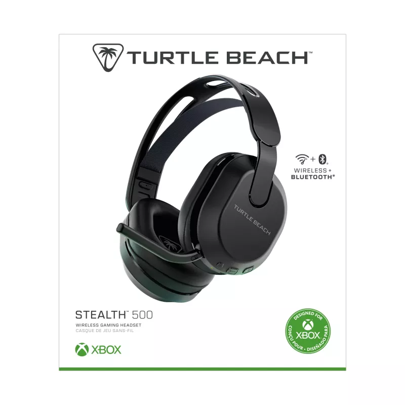Turtle Beach Stealth 500 Black Xbox belaidė žaidimų ausinė iki 40 val. baterijos, skirta Xbox Series X/S, Xbox One, Bluetooth, PC ir mobiliems įrenginiams