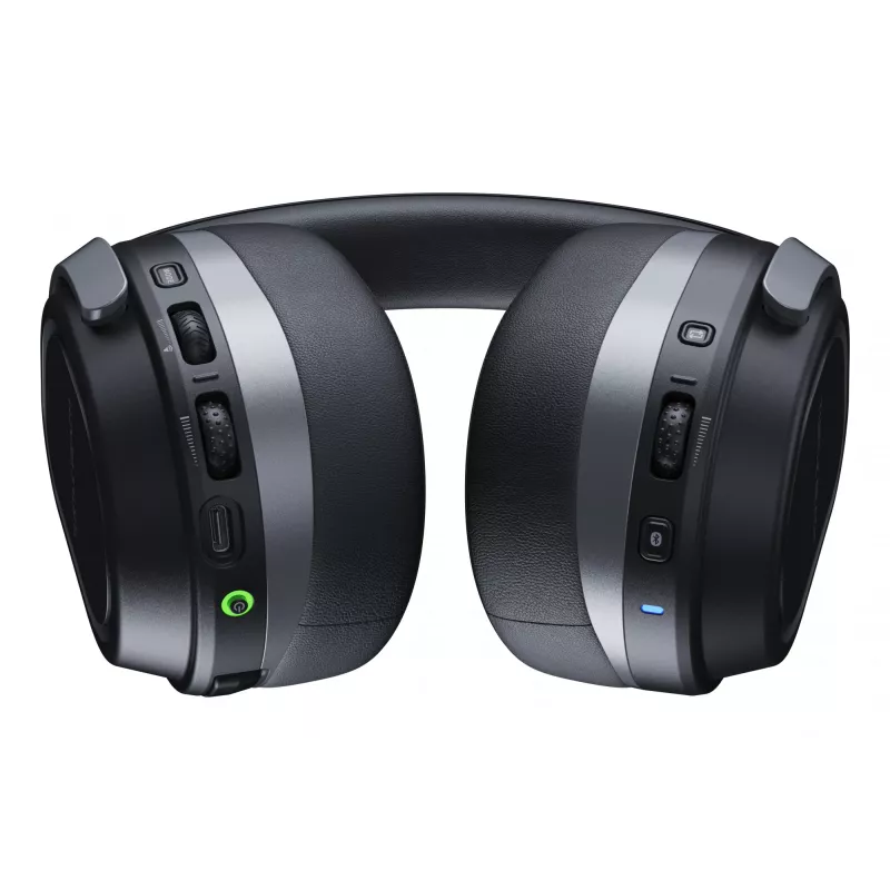 Turtle Beach Stealth 700 Black PlayStation belaidės žaidimų ausinės su 80 val. baterija, Bluetooth, dviem siųstuvais ir 60 mm garsiakalbiais, skirtos PS5, PS4, PC ir mobiliems įrenginiams
