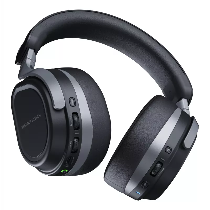 Turtle Beach Stealth 700 Black PlayStation belaidės žaidimų ausinės su 80 val. baterija, Bluetooth, dviem siųstuvais ir 60 mm garsiakalbiais, skirtos PS5, PS4, PC ir mobiliems įrenginiams