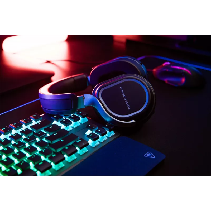 Turtle Beach Stealth 700 Black PlayStation belaidės žaidimų ausinės su 80 val. baterija, Bluetooth, dviem siųstuvais ir 60 mm garsiakalbiais, skirtos PS5, PS4, PC ir mobiliems įrenginiams