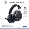 Turtle Beach Stealth 700 Black PlayStation belaidės žaidimų ausinės su 80 val. baterija, Bluetooth, dviem siųstuvais ir 60 mm garsiakalbiais, skirtos PS5, PS4, PC ir mobiliems įrenginiams