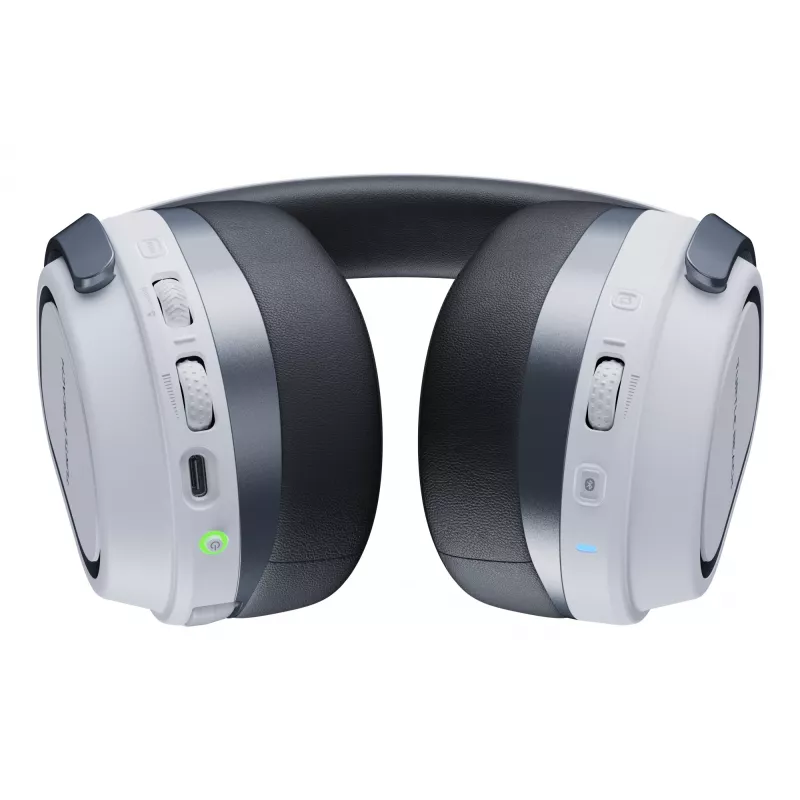 Turtle Beach Stealth 700 White belaidžiai žaidimų ausinės su Bluetooth, 80 valandų baterija, 60 mm garsiakalbiais, PS5, PS4, PC ir mobiliesiems