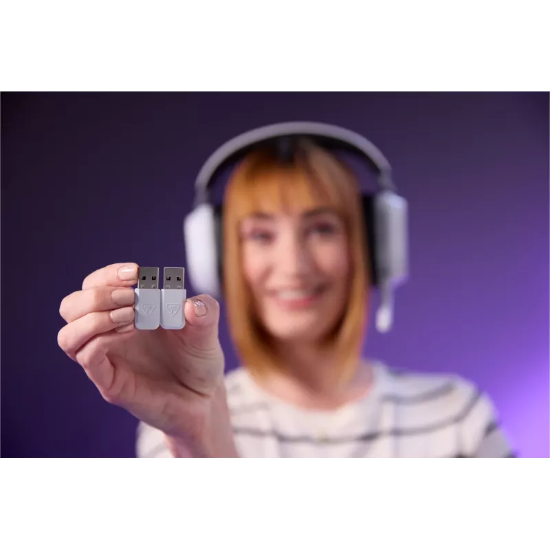 Turtle Beach Stealth 700 White belaidžiai žaidimų ausinės su Bluetooth, 80 valandų baterija, 60 mm garsiakalbiais, PS5, PS4, PC ir mobiliesiems