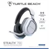 Turtle Beach Stealth 700 White belaidžiai žaidimų ausinės su Bluetooth, 80 valandų baterija, 60 mm garsiakalbiais, PS5, PS4, PC ir mobiliesiems