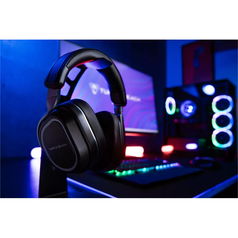 Belaidės žaidimų ausinės Turtle Beach Stealth 700 Black PC su iki 80 val. baterija, Bluetooth, dviem siųstuvais ir 60 mm garsiakalbiais, skirtos PC, PS5, PS4 ir mobiliesiems