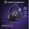 Belaidės žaidimų ausinės Turtle Beach Stealth 700 Black PC su iki 80 val. baterija, Bluetooth, dviem siųstuvais ir 60 mm garsiakalbiais, skirtos PC, PS5, PS4 ir mobiliesiems