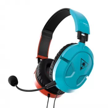 Turtle Beach Recon 50 ausinės su mikrofonu, laidinės, galvos lankas, žaidimams, mėlyna, raudona