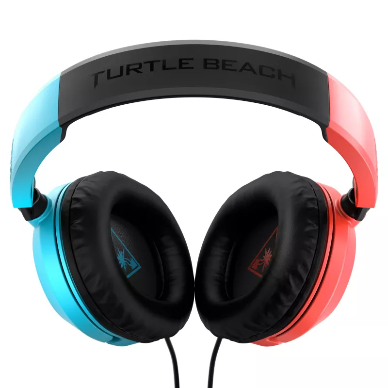 Turtle Beach Recon 50 ausinės su mikrofonu, laidinės, galvos lankas, žaidimams, mėlyna, raudona