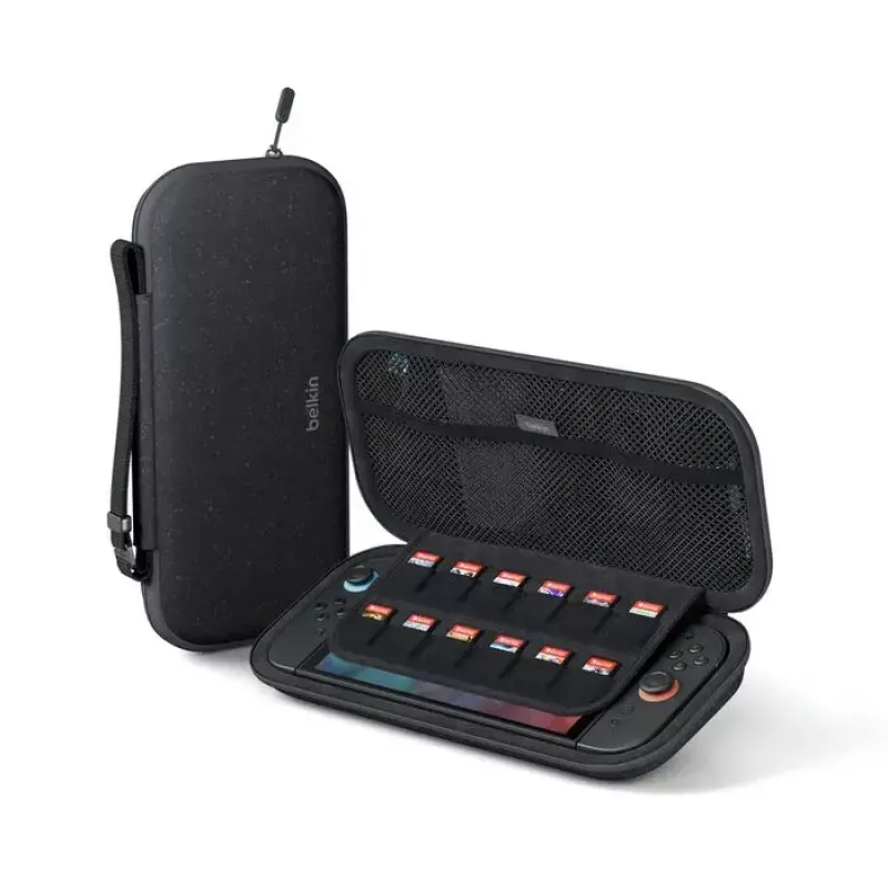 Kietas kelioninis dėklas Belkin ENA002HQCH, skirtas Nintendo, juodas — 145×293×46 mm