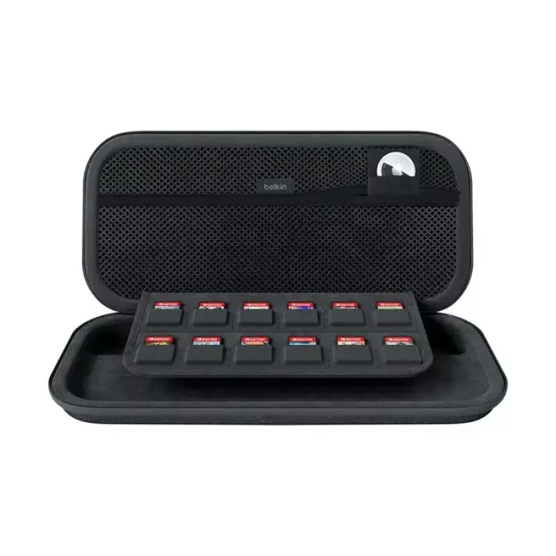 Kietas kelioninis dėklas Belkin ENA002HQCH, skirtas Nintendo, juodas — 145×293×46 mm