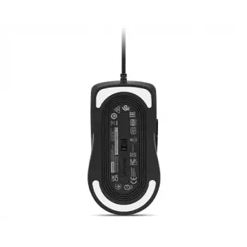Žaidimų pelė Lenovo GY51M74265 M210 RGB, USB Type-A, dešinei rankai, 8000 DPI, 7 mygtukai, 1000 Hz, 1,8 m laidas, juoda
