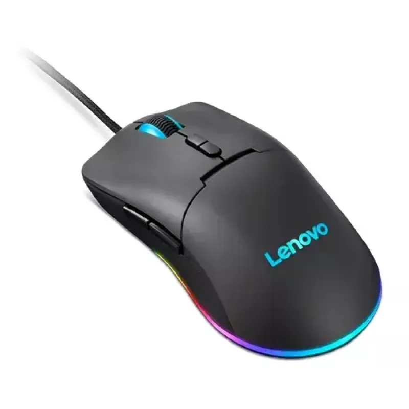 Žaidimų pelė Lenovo GY51M74265 M210 RGB, USB Type-A, dešinei rankai, 8000 DPI, 7 mygtukai, 1000 Hz, 1,8 m laidas, juoda