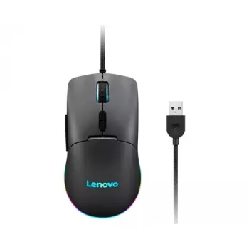 Žaidimų pelė Lenovo GY51M74265 M210 RGB, USB Type-A, dešinei rankai, 8000 DPI, 7 mygtukai, 1000 Hz, 1,8 m laidas, juoda