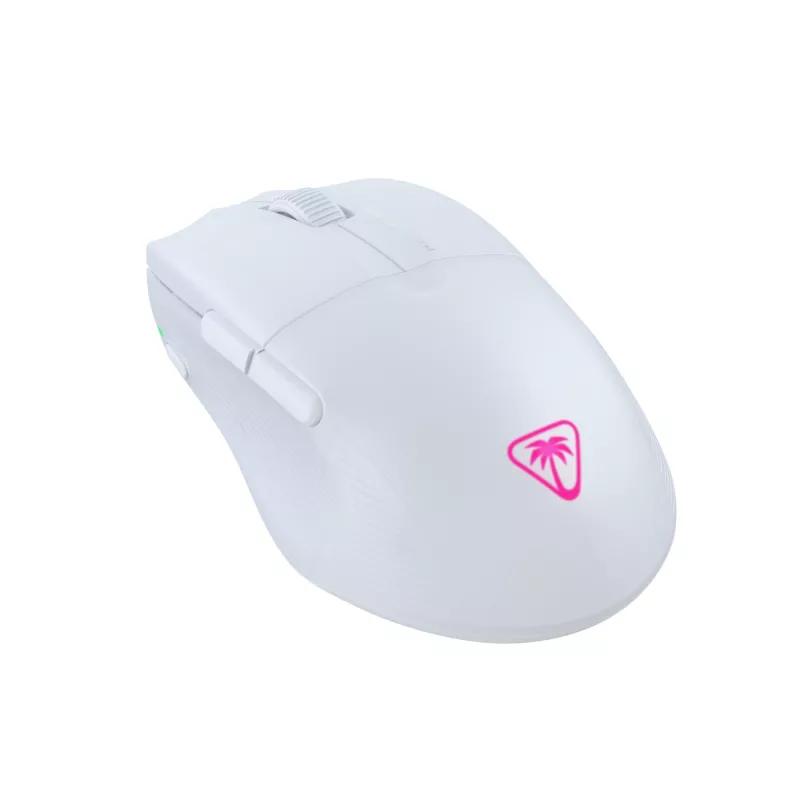 Turtle Beach Pure Air Balta – itin lengva belaidė ergonominė RGB žaidimų pelė, 26K DPI optinis jutiklis, 125h baterija, RGB apšvietimas
