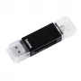Hama Basic USB 2.0 OTG kortelių skaitytuvas, SD/microSD, juodas