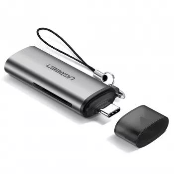 Kortelių skaitytuvas Ugreen 50704 USB 3.2 Gen 1 (3.1 Gen 1) Type-C pilka