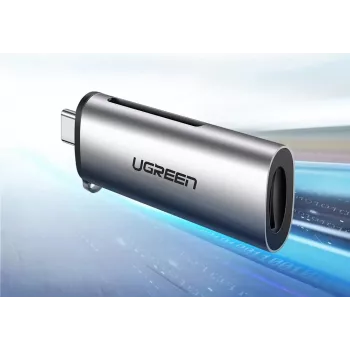 Kortelių skaitytuvas Ugreen 50704 USB 3.2 Gen 1 (3.1 Gen 1) Type-C pilka