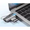 Kortelių skaitytuvas Ugreen 50704 USB 3.2 Gen 1 (3.1 Gen 1) Type-C pilka