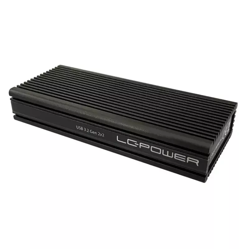 Išorinis SSD korpusas LC-Power LC-M2-C-NVME-2X2, aliuminis, juodas