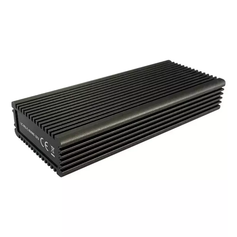 Išorinis SSD korpusas LC-Power LC-M2-C-NVME-2X2, aliuminis, juodas