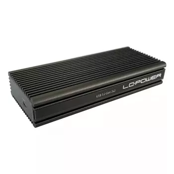 Išorinis SSD korpusas LC-Power LC-M2-C-NVME-2X2, aliuminis, juodas