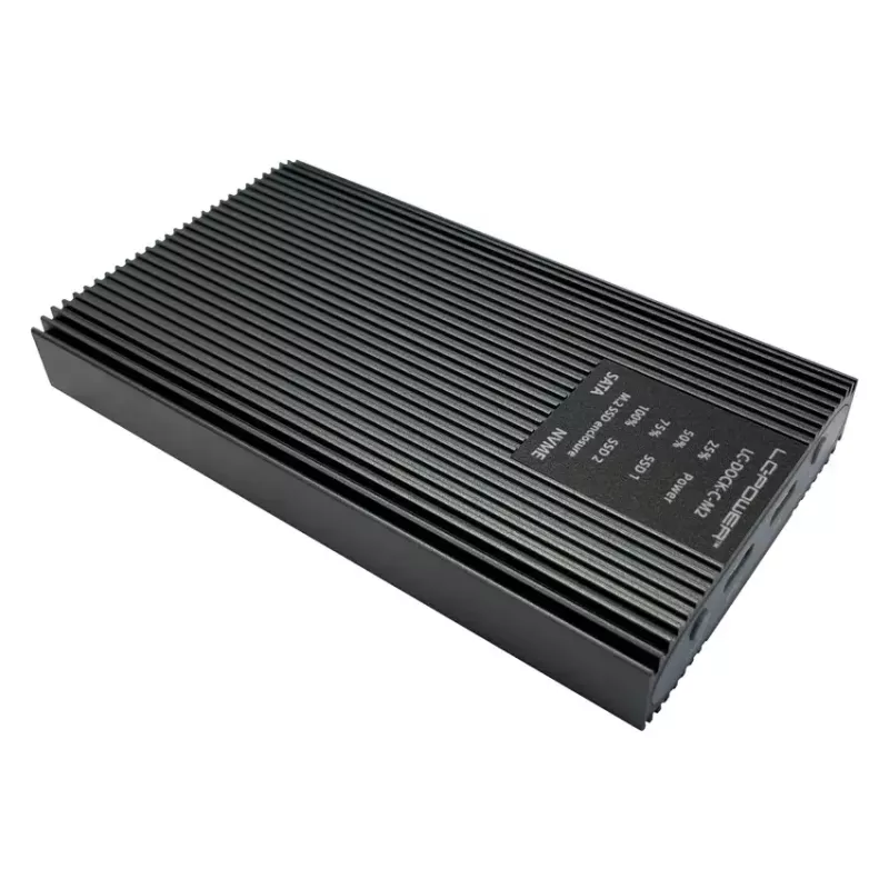 Išorinis SSD dėklas LC-DOCK-C-M2 2 M.2 diskams 10 Gbit/s Antracitas