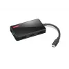Dokstotelė nešiojamam kompiuteriui Lenovo GX91M73945, laidinė, USB 3.2 Gen 1 Type-C, juoda, 4K Ultra HD