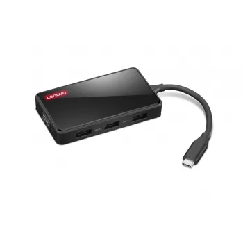 Dokstotelė nešiojamam kompiuteriui Lenovo GX91M73945, laidinė, USB 3.2 Gen 1 Type-C, juoda, 4K Ultra HD