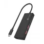 ICY BOX IB-HUB1436-CPD USB 3.2 Gen 2 (3.1 Gen 2) Type-A laidinis USB šakotuvas juodas