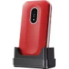 Mobilusis telefonas Doro Leva L20 4G, 2,8 colio ekranas, raudonai baltas