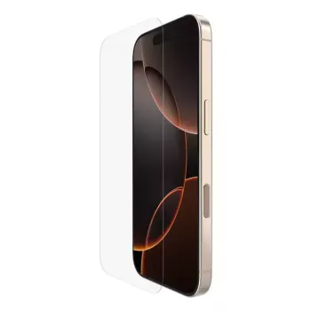 Apsauginis stiklas Belkin ScreenForce iPhone 16 Pro antibakterinis, atsparus smūgiams ir įbrėžimams