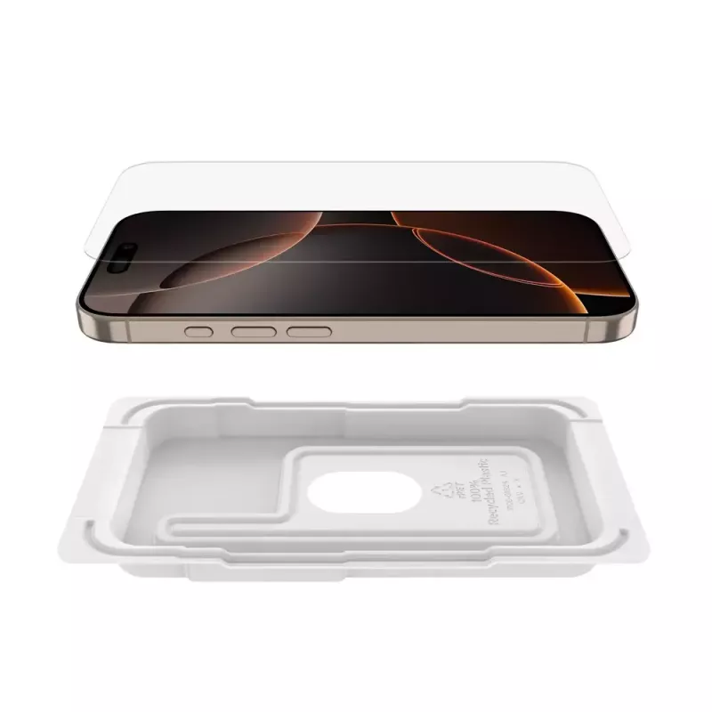 Apsauginis stiklas Belkin OVA159HQ, skirtas iPhone 16 Pro, antibakterinis
