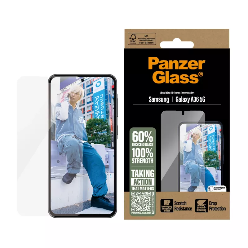 PanzerGlass® Ekrano apsauga Samsung Galaxy A36 5G | Ultra-Wide Fit