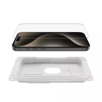 Apsauginis stiklas Belkin ScreenForce iPhone 15 Pro, atsparus smūgiams ir įbrėžimams