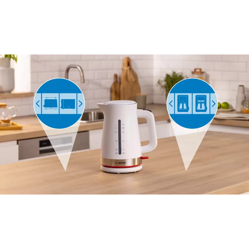 Bosch TWK4M221 virdulys 1.7 L 2400 W Baltas