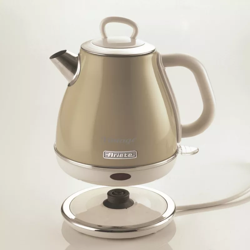 Ariete 2868 Vintage 1 L elektrinis virdulys nerūdijančio plieno, šviesiai smėlio spalvos, 1600 W