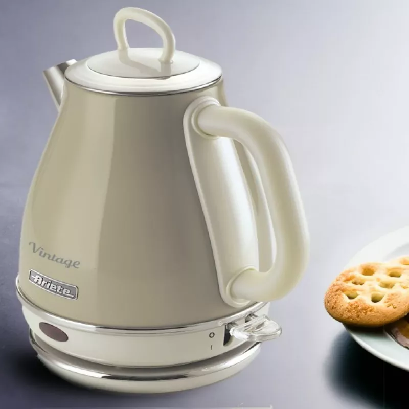 Ariete 2868 Vintage 1 L elektrinis virdulys nerūdijančio plieno, šviesiai smėlio spalvos, 1600 W