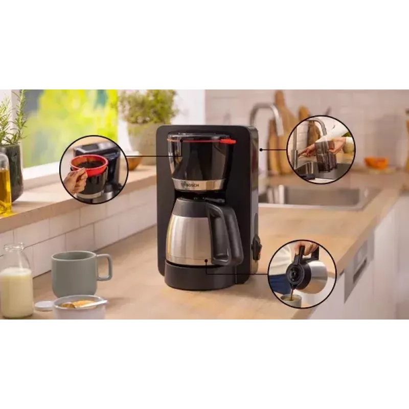 Bosch TKA5M253 kavos virimo aparatas, lašelinis, 1,1 L